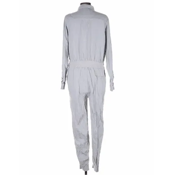 Faherty Arlie Day Jumpsuit Stone Gray Size L Minimalist Comfort Utility Classic - Picture 5 of 6